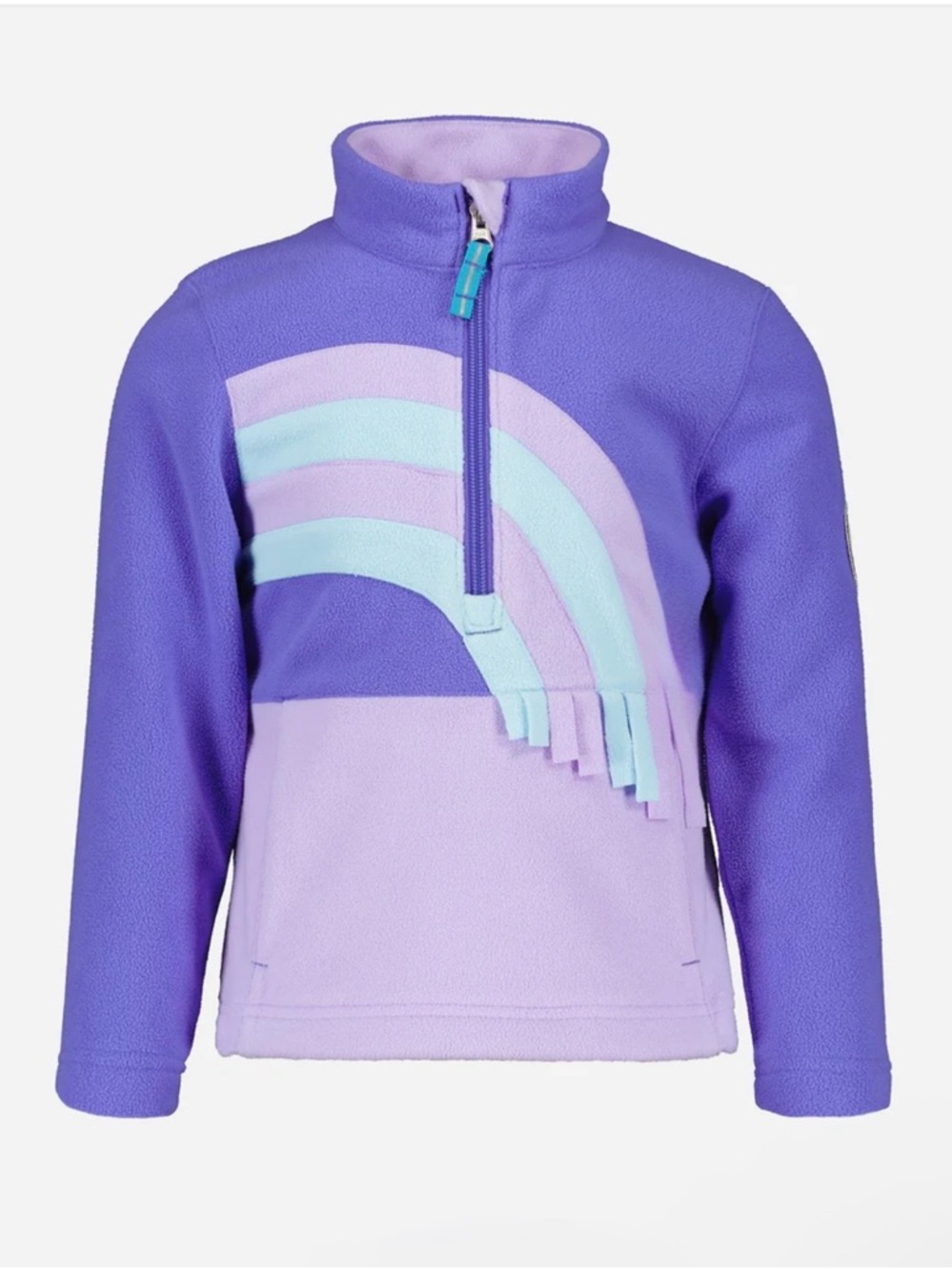Obermeyer Girls' Aria Purple Rainbow Fleece Pullover - Size S